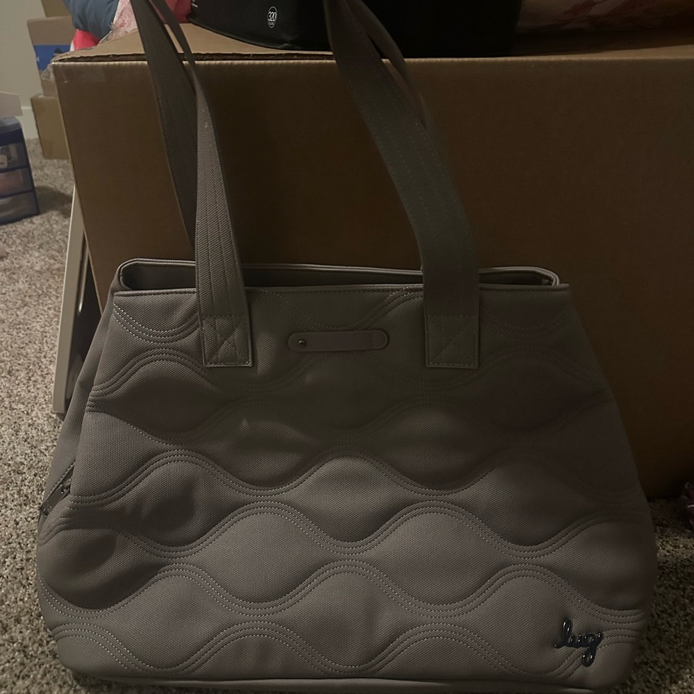 Lug Taupe Quilted Tote Bag